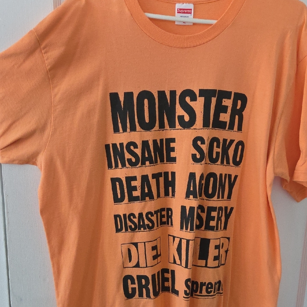 Supreme Orange T-Shirt Monster Tee